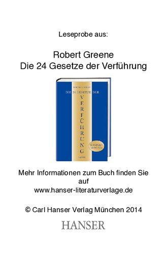 Robert Greene - „Die 24 Gesetze der Verführung