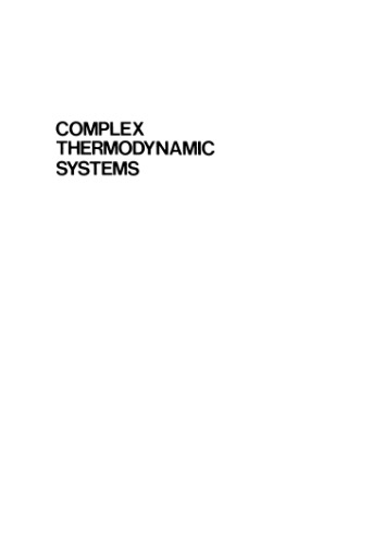 Complex thermodynamic systems