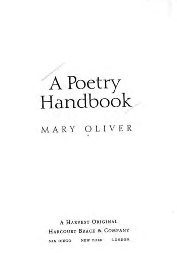 A Poetry Handbook