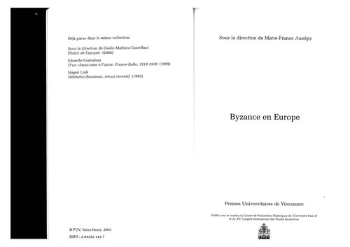 Byzance en Europe