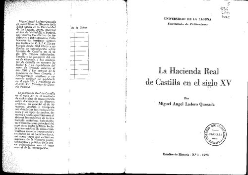 La hacienda real de Castilla en el siglo XV