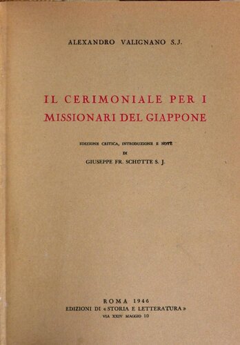 Il cerimoniale per i missionari del Giappone