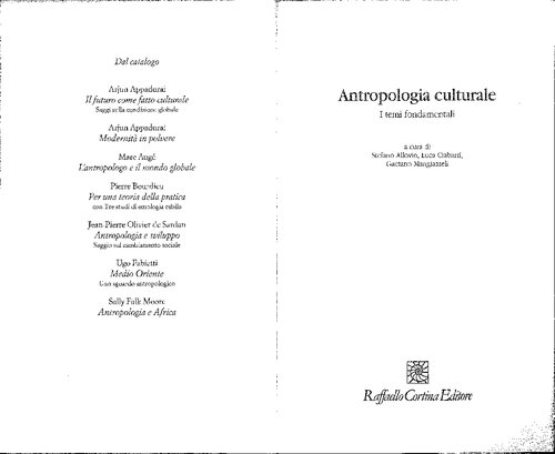 Antropologia culturale: i temi fondamentali