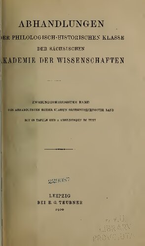 DEMOTISCIIE URKUNDEN ZUM ÄGYPTISCHEN BÜRGSCHAFTSEECHTE VORZÜGLICH DER PTOLEMÄERZEIT