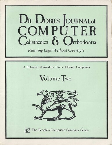 Dr. Dobb's Journal of Computer Calisthenics & Orthodontia