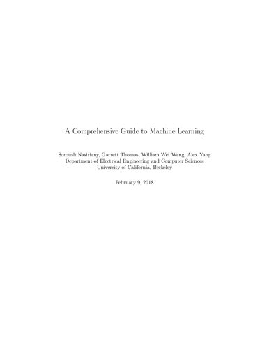 A Comprehensive Guide to Machine Learning (UCB CS189)