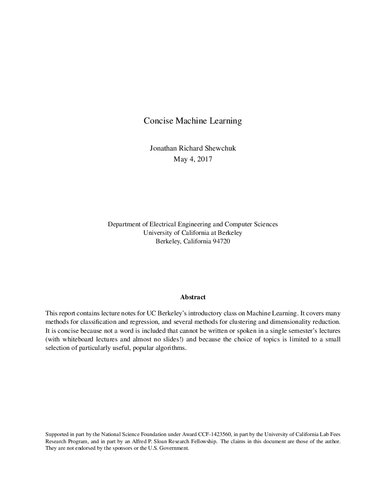 Concise Machine Learning (UCB CS189)