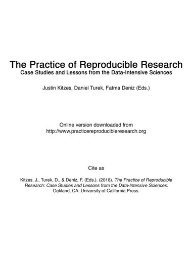 the practice of reproducible research