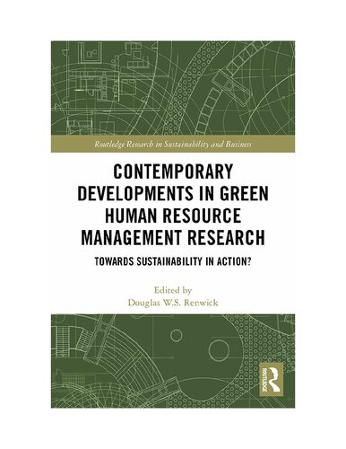 Contemporary Developments in Green Human Resource Management Research