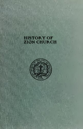 A History of Zion Church of the City of Baltimore 1755-1897