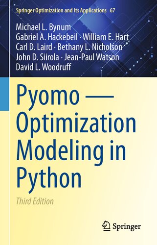 Pyomo ― Optimization Modeling in Python