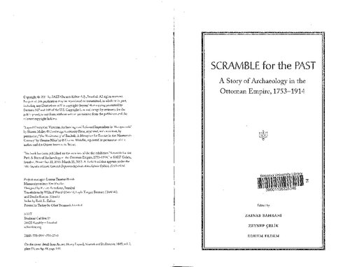 Scramble for the past : a story of archaeology in the Ottoman Empire, 1753-1914