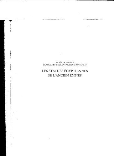 LES STATUTES ÉGYPTIENNES DE L'ANCIEN EMPIRE