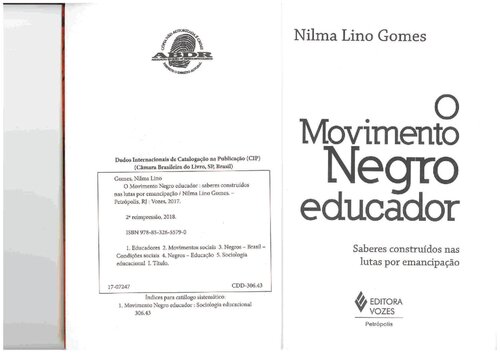 O movimento negro educador: Saberes construídos nas lutas por emancipação