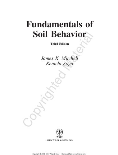 Fundamentals of Soil Behavior