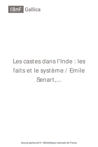 Les castes dans l'Inde : les faits et le système