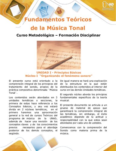 Fundamentos Teoricos de la Musica Tonal