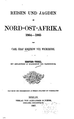 Reisen und Jagden in Nord-Ost-Afrika 1864-1865