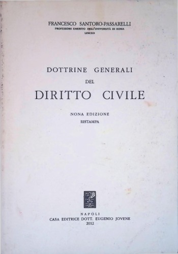 Dottrine generali del diritto civile