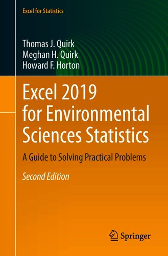 Excel 2019 for Environmental Sciences Statistics: A Guide to Solving Practical Problems