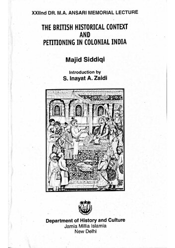 The British Historical Context and Petitioning in Colonial India