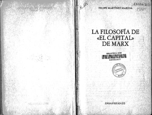 La filosofía de El Capital de Marx