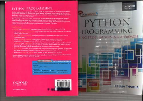 Python programming using problem solving approach