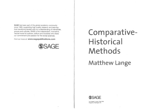 Comparative-Historical Methods