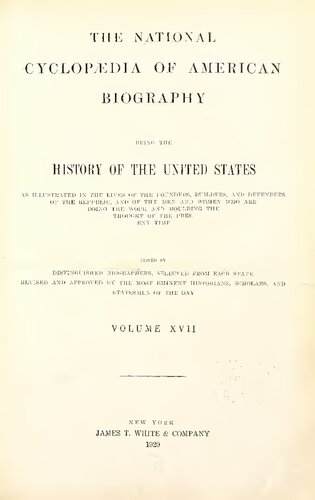 The National Cyclopaedia of Biography being athe History of the United States