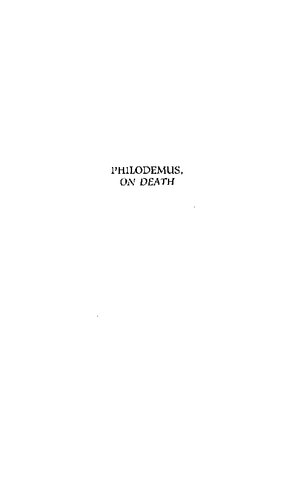 Philodemus, On Death