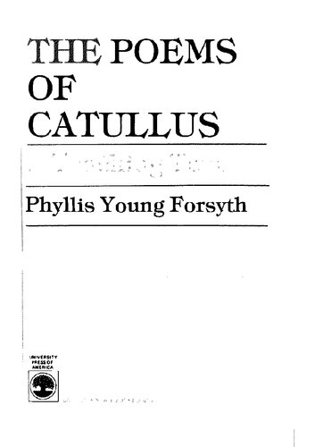 The Poems of Catullus: A Teaching Text