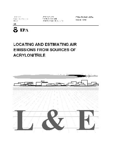 U.S. Environmental Protection Agency. Locating and estimating air emissions from sources of acrylonitrile