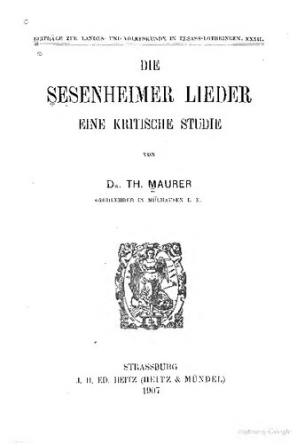 Die Sesenheimer Lieder, ein kritische Analyse