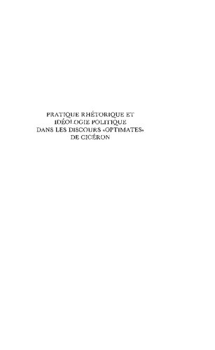 Pratique rhétorique et idéologie politique dans les discours 