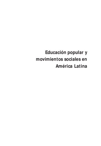 Educación popular y movimientos sociales en América Latina