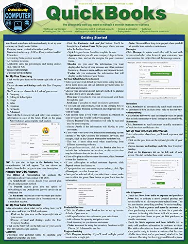 Quickbooks: a QuickStudy Laminated Reference Guide (Quickstudy Reference Guide)