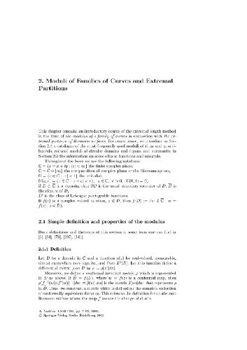 Moduli of Families of Curves for Conformal and Quasiconformal Mappings