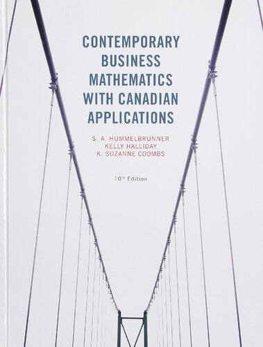 Contemporary Business Mathematics with Canadian Applications (10th Ed.)