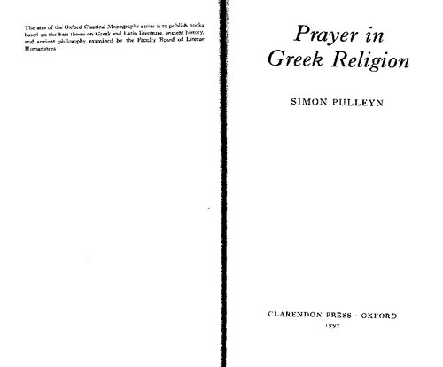 Prayer in Greek Religion