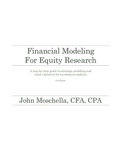 Financial Modeling For Equity Research 3e