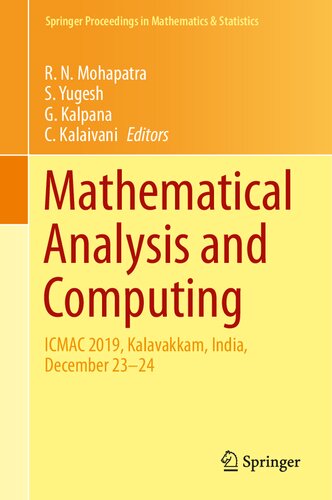 Mathematical Analysis and Computing: ICMAC 2019, Kalavakkam, India, December 23–24