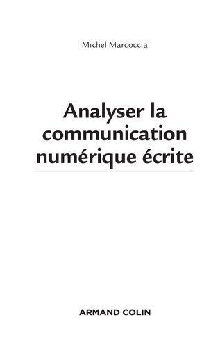 Analyser la communication numérique écrite