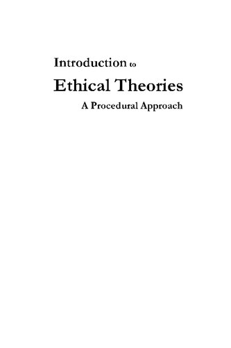 Introduction to Ethical Theories: A Procedural Approach