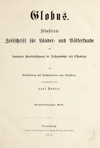 Globus. Illustrirte Zeitschrift für Länder- und Völkerkunde