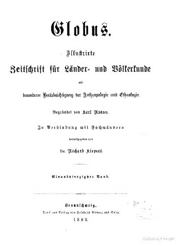 Globus. Illustrirte Zeitschrift für Länder- und Völkerkunde