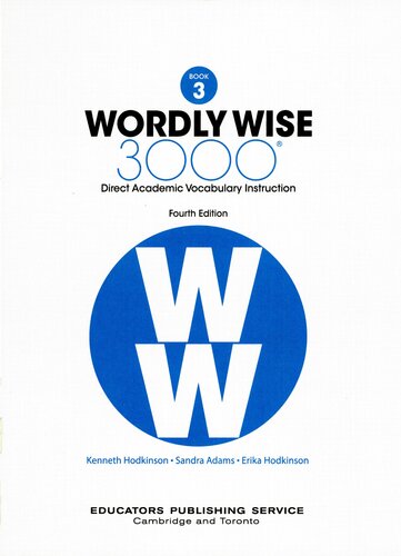 Wordly Wise, Book 3: 3000 Direct Academic Vocabulary Instruction