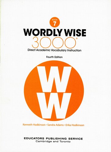 Wordly Wise 3000, Grade 7: Direct Academic Vocabulary Instruction