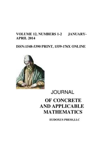 JOURNAL OF CONCRETE AND APPLICABLE MATHEMATICS VOLUME 12 -2014