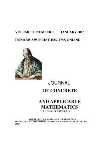 JOURNAL OF CONCRETE AND APPLICABLE MATHEMATICS VOLUME 11  2013