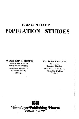 Principles of Population Studies